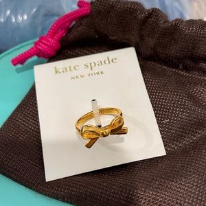 Kate Spade Gold Bow Ring Size 7